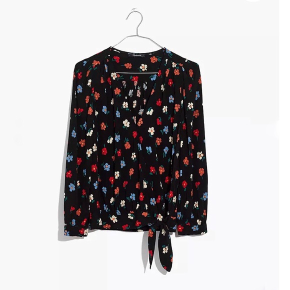 Madewell Tops - Madewell Wrap Top in Pressed Flowers